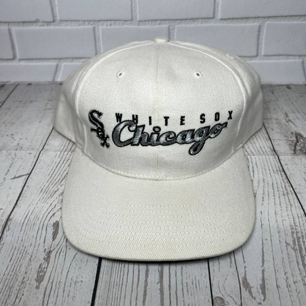 Vintage Chicago White Sox MLB Twins Enterprise Hat Strapback Cap White New Men